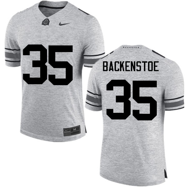 Ohio State Buckeyes #35 Alex Backenstoe Men Football Jersey Gray OSU9173